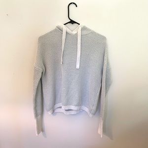 Rachel Zoe light blue/green hooded sweatshirt